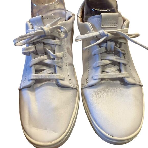Olukai Women’s Size 9 Classic White Leather Lace-Up Sneakers - Picture 1 of 11